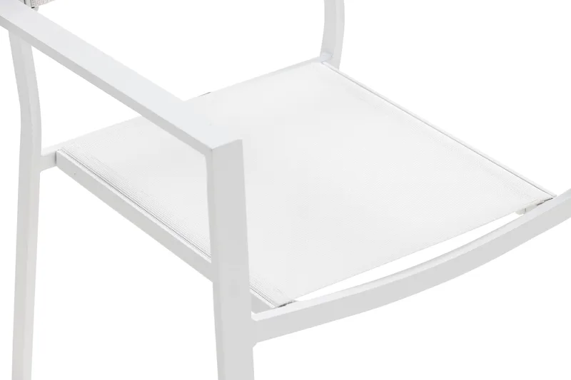 Tunis Stapelstol Utomhus - Vit/Vit - Utemöbler - Balkong - Balkongmöbler - Balkongstolar