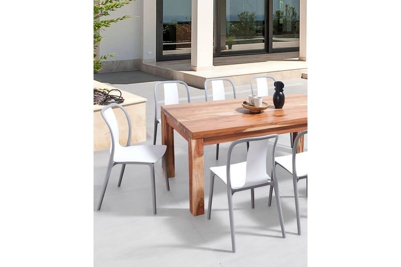 Ugento Matstol Utomhus - Vit/Grå - Utemöbler - Balkong - Balkongmöbler - Balkongstolar