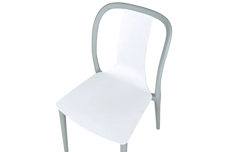 Ugento Matstol Utomhus - Vit/Grå - Utemöbler - Balkong - Balkongmöbler - Balkongstolar