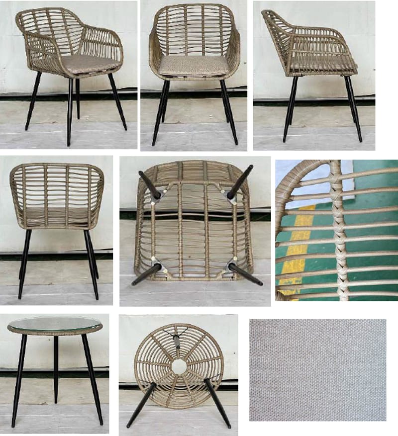 Utemöbelgrupp Juana balkong - Beige - Utemöbler - Balkong - Balkongmöbler - Balkonggrupper