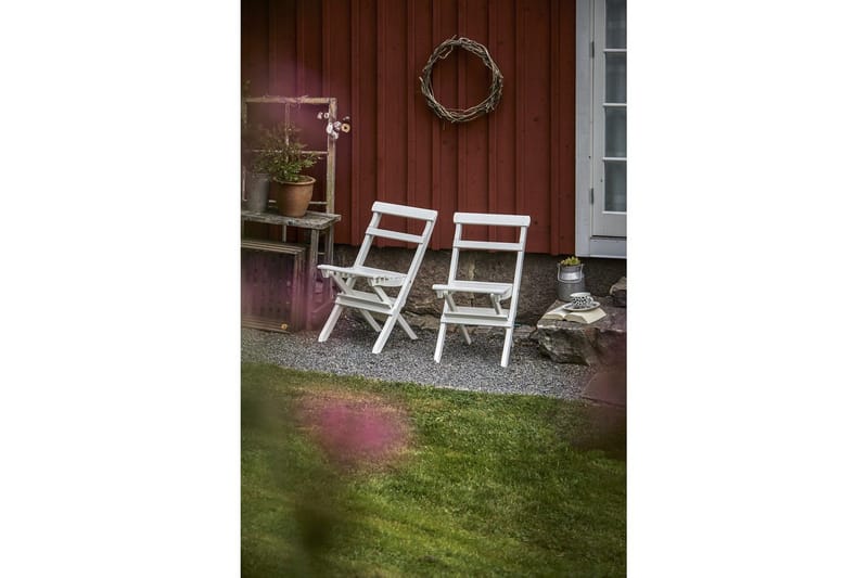 Utestol Hillerstorp Torpet Klappstol Utomhus Vit - Vit - Utemöbler - Balkong - Balkongmöbler - Balkongstolar