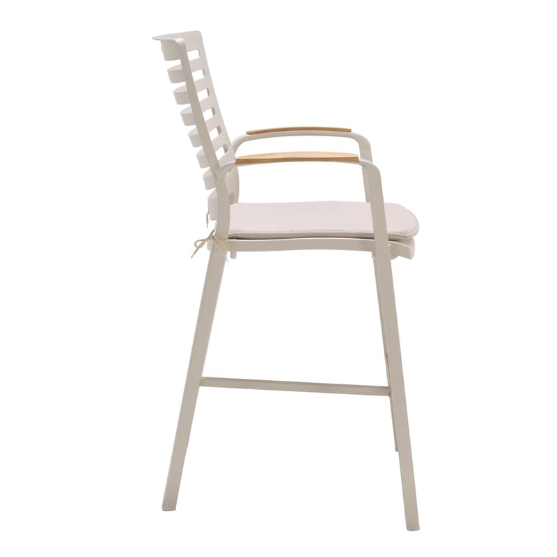 Utomhus barset Portals barbord + 4 barstolar - ljus ecru/korallsand - Utemöbler - Utestolar & fåtöljer - Barstol utomhus