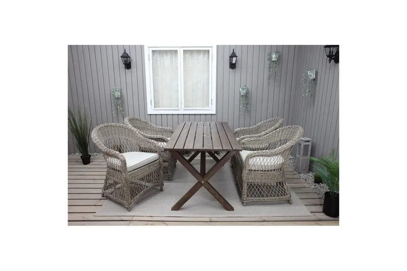 Utomhusfotölj Merida - Naturell - Utemöbler - Balkong - Balkongmöbler - Balkongstolar