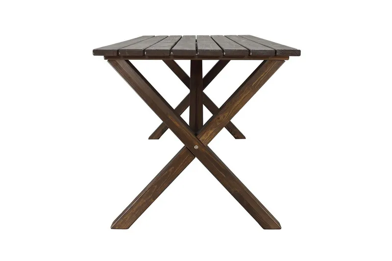 Utomhusmöbelgrupp 150 cm Bord & 4 Belize grå stolar Brun - Brun - Utemöbler - Utegrupp - Matgrupper utomhus