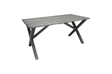 Utomhusmöbelgrupp 150 cm Bord & 4 Belize grå stolar Grå - Grå - Utemöbler - Utegrupp - Matgrupper utomhus