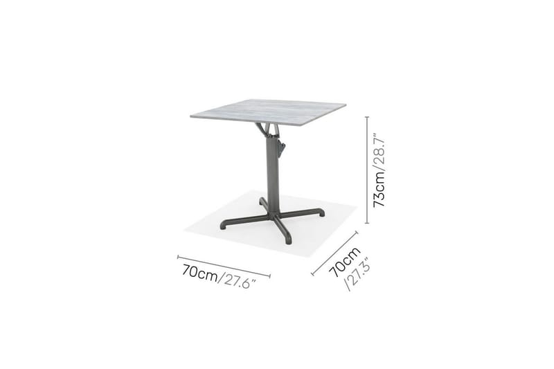 Utomhusmöbelgrupp Lifestyle Garden Solana bistro bord + 2 x pos. fotölj - Utemöbler - Balkong - Balkongmöbler - Balkonggrupper