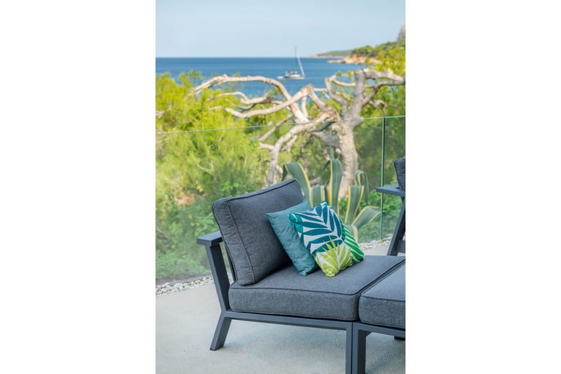 Utomhusmöbelgrupp Lifestyle Garden PALAU 2x sidostol + 2x ottoman + sidobord 60 cm - Utemöbler - Balkong - Balkongmöbler - Balkonggrupper