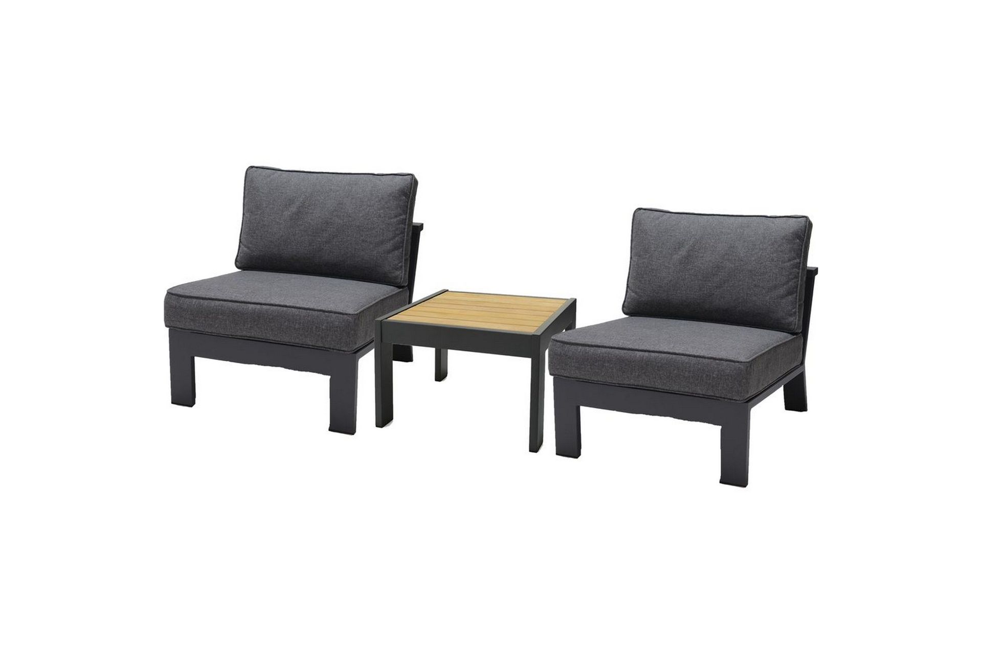 Utomhusm&ouml;belgrupp Lifestyle Garden PALAU 2x sidostol + sidobord 60 cm -