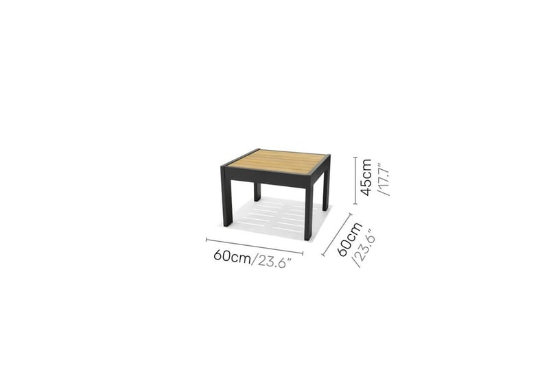 Utomhusmöbelgrupp Lifestyle Garden PALAU 2x sidostol + 2x ottoman + sidobord 60 cm - Utemöbler - Balkong - Balkongmöbler - Balkonggrupper