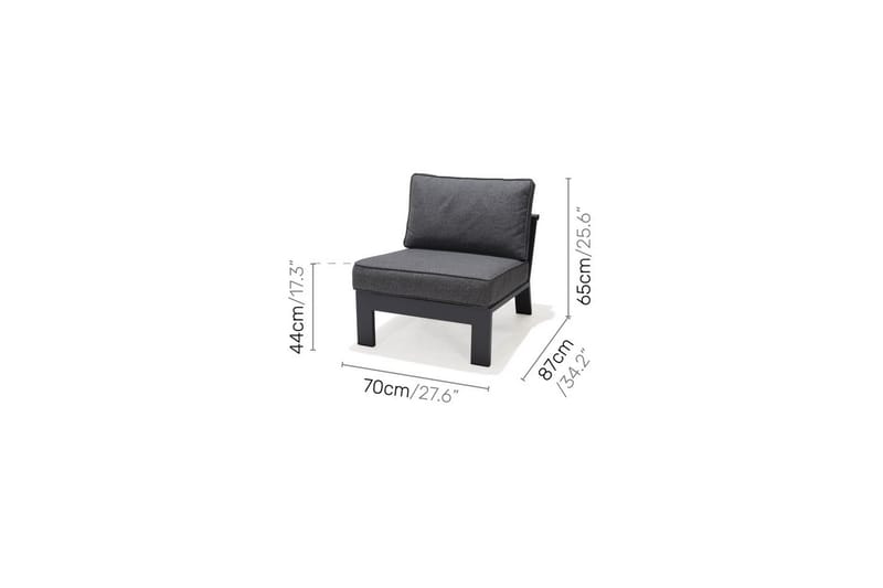 Utomhusmöbelgrupp Lifestyle Garden PALAU 2x sidostol + 2x ottoman + sidobord 60 cm - Utemöbler - Balkong - Balkongmöbler - Balkonggrupper