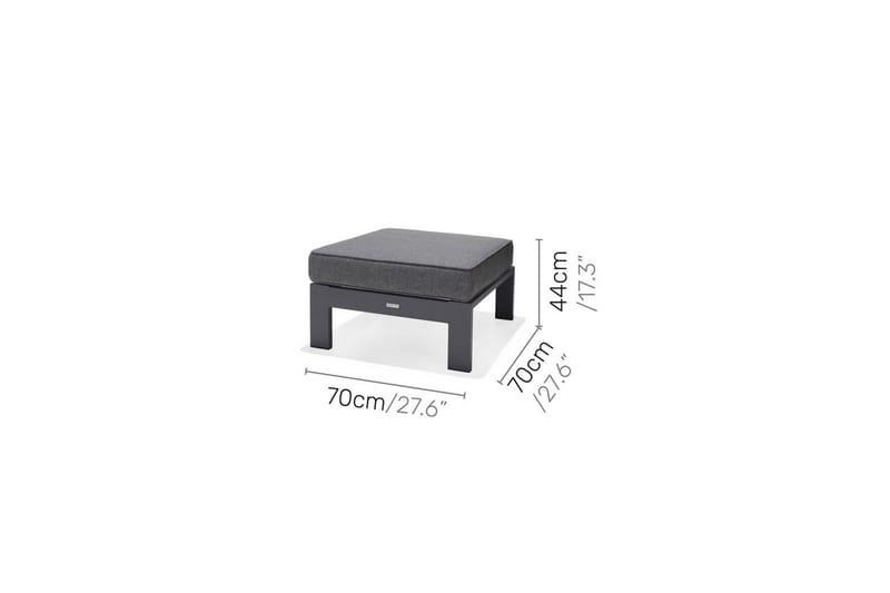 Utomhusmöbelgrupp Lifestyle Garden PALAU 2x sidostol + 2x ottoman + sidobord 60 cm - Utemöbler - Balkong - Balkongmöbler - Balkonggrupper