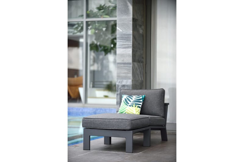 Utomhusmöbelgrupp Lifestyle Garden PALAU 2x sidostol + 2x ottoman + sidobord 60 cm - Utemöbler - Balkong - Balkongmöbler - Balkonggrupper