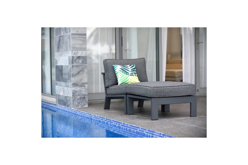 Utomhusmöbelgrupp Lifestyle Garden PALAU 2x sidostol + 2x ottoman + sidobord 60 cm - Utemöbler - Balkong - Balkongmöbler - Balkonggrupper