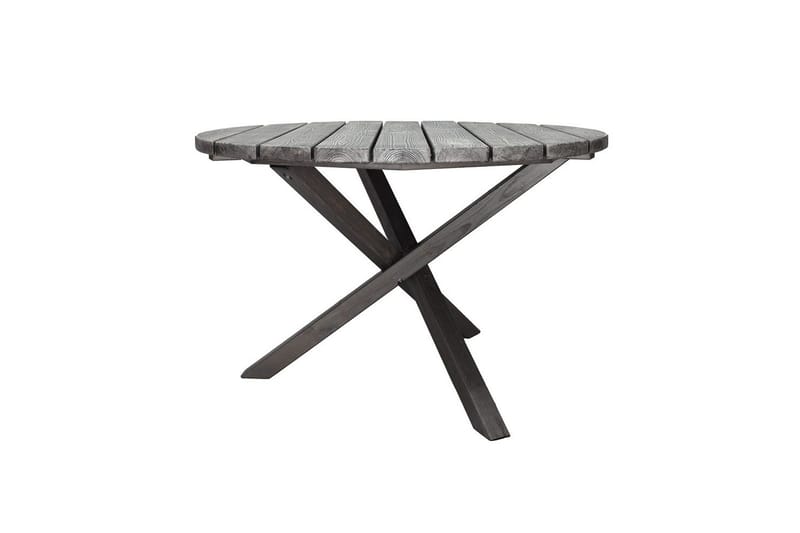 Utomhusmöbelgrupp Ø 112 cm bord & 4 Merida naturell stolar Grå - Grå - Utemöbler - Utegrupp - Matgrupper utomhus