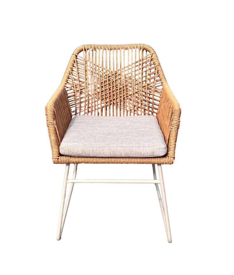 Utomhusmöbelgrupp Palermo bistroset med Seville karmstolar - grå/beige/sand - Utemöbler - Balkong - Balkongmöbler - Balkonggrupper