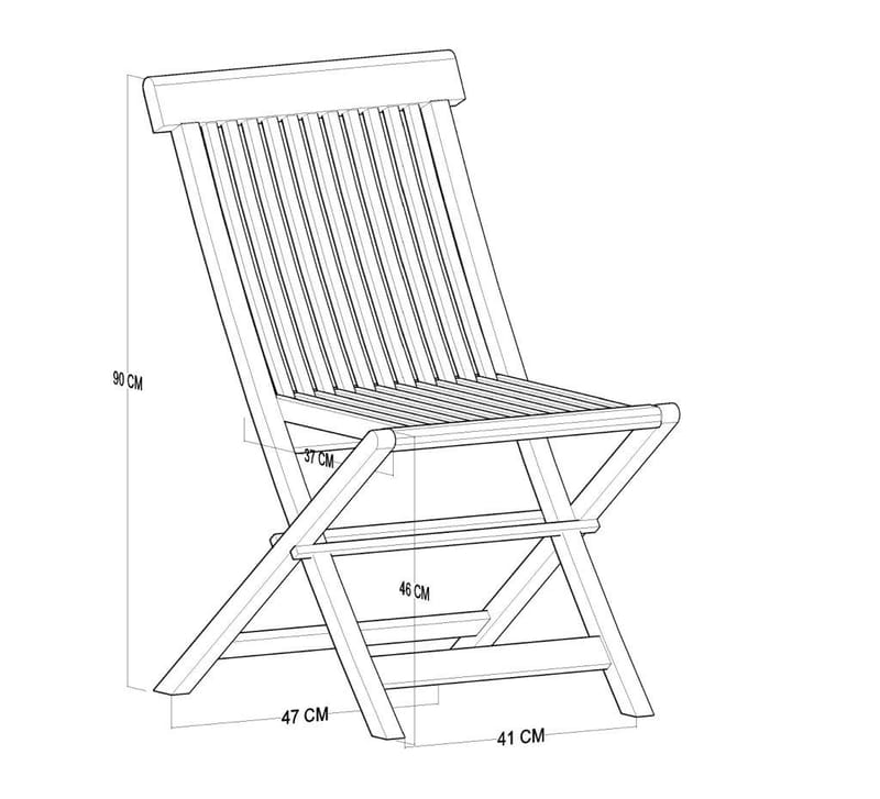 Utomhusstol Milano fällstol 2-pack - trä - Utemöbler - Balkong - Balkongmöbler - Balkongstolar