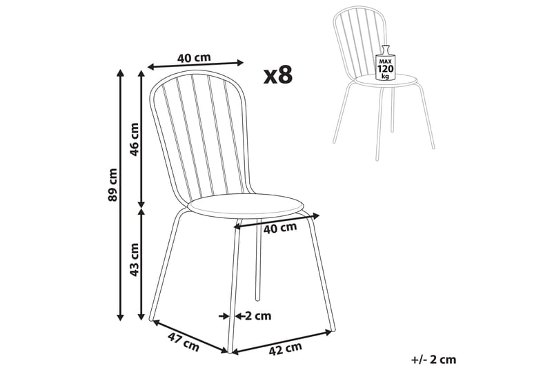 Victoriaville Matstol Utomhus - Blå - Utemöbler - Balkong - Balkongmöbler - Balkongstolar