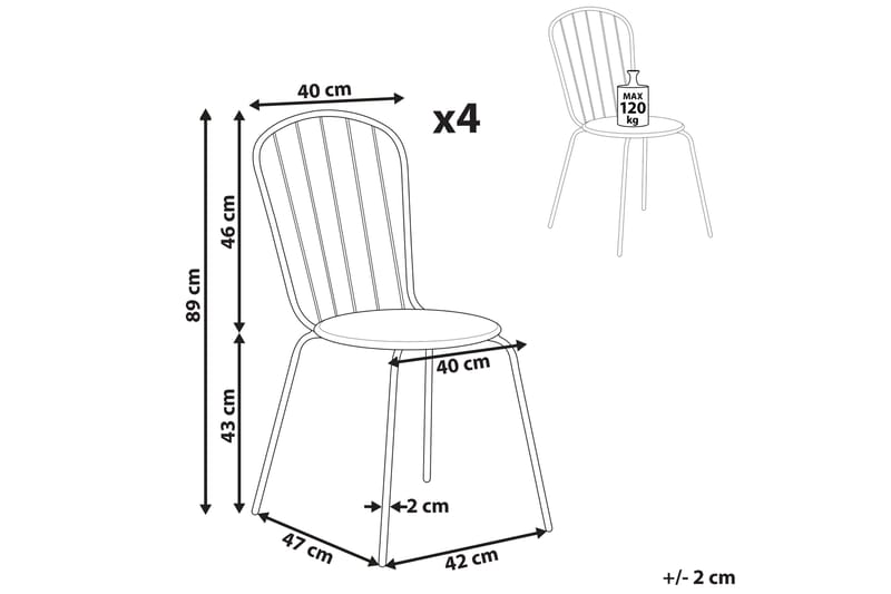 Victoriaville Matstol Utomhus - Blå - Utemöbler - Balkong - Balkongmöbler - Balkongstolar