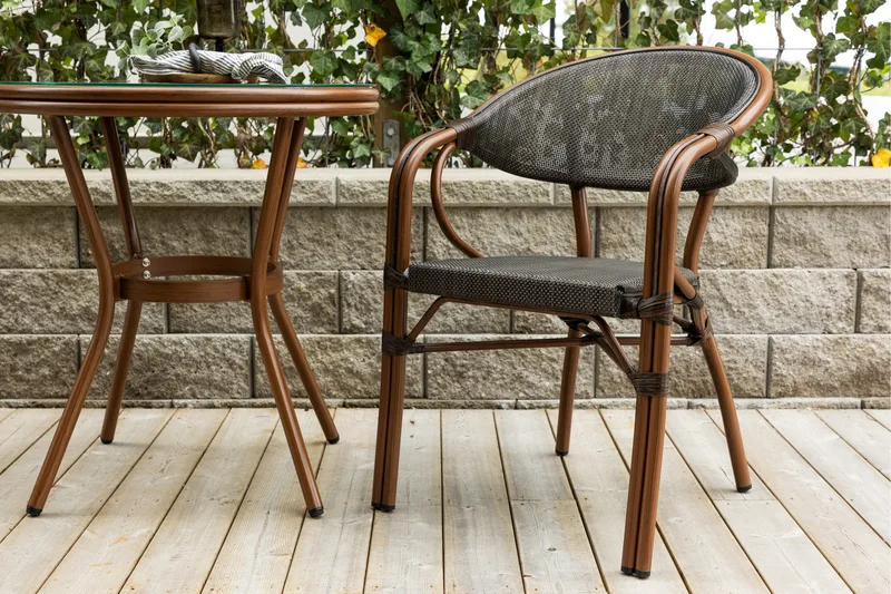 Vila Karmstol Utomhus - Svart - Utemöbler - Balkong - Balkongmöbler - Balkongstolar