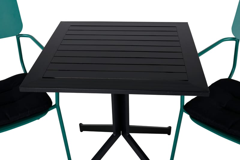 Way Matgrupp Utomhus 70cm + 2 Nicke Matstolar Utomhus - Vit - Utemöbler - Balkong - Balkongmöbler - Balkonggrupper