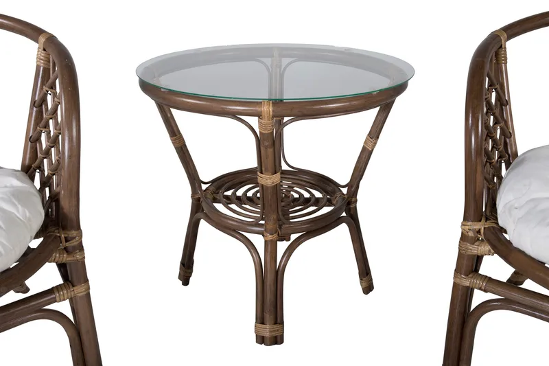 Wera Balkonggrupp 2-sits - Brun/Vit - Utemöbler - Balkong - Balkongmöbler - Balkonggrupper