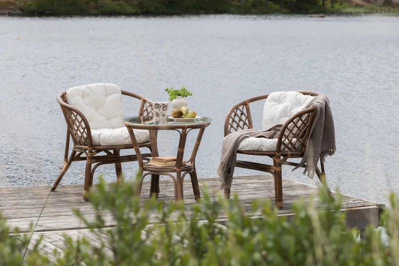 Wera Balkonggrupp 2-sits - Brun/Vit - Utemöbler - Balkong - Balkongmöbler - Balkonggrupper