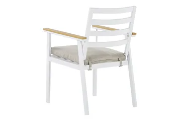 Zanca Karmstol Utomhus - Vit/Ljusbrun/Beige - Utemöbler - Balkong - Balkongmöbler - Balkongstolar
