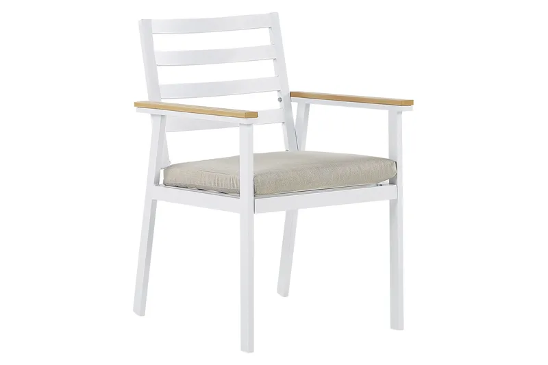 Zanca Karmstol Utomhus, Vit/Ljusbrun/Beige