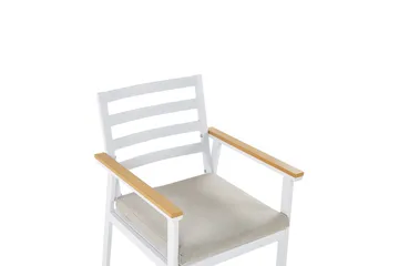Zanca Karmstol Utomhus - Vit/Ljusbrun/Beige - Utemöbler - Balkong - Balkongmöbler - Balkongstolar