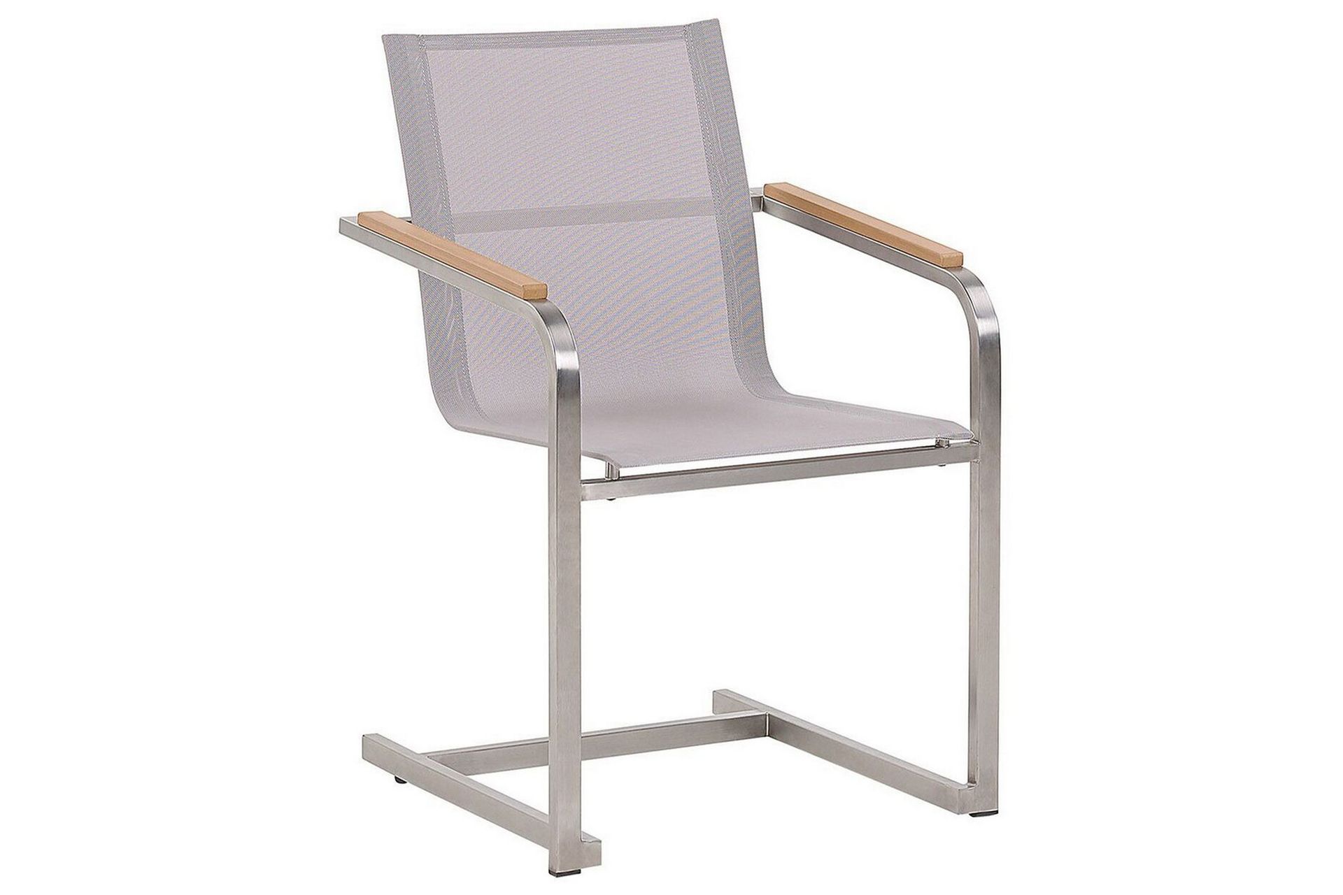 ZERVO Karmstol Utomhus 4 st Beige/Silver - Utemöbler - Balkong - Balkongmöbler - Balkongstolar