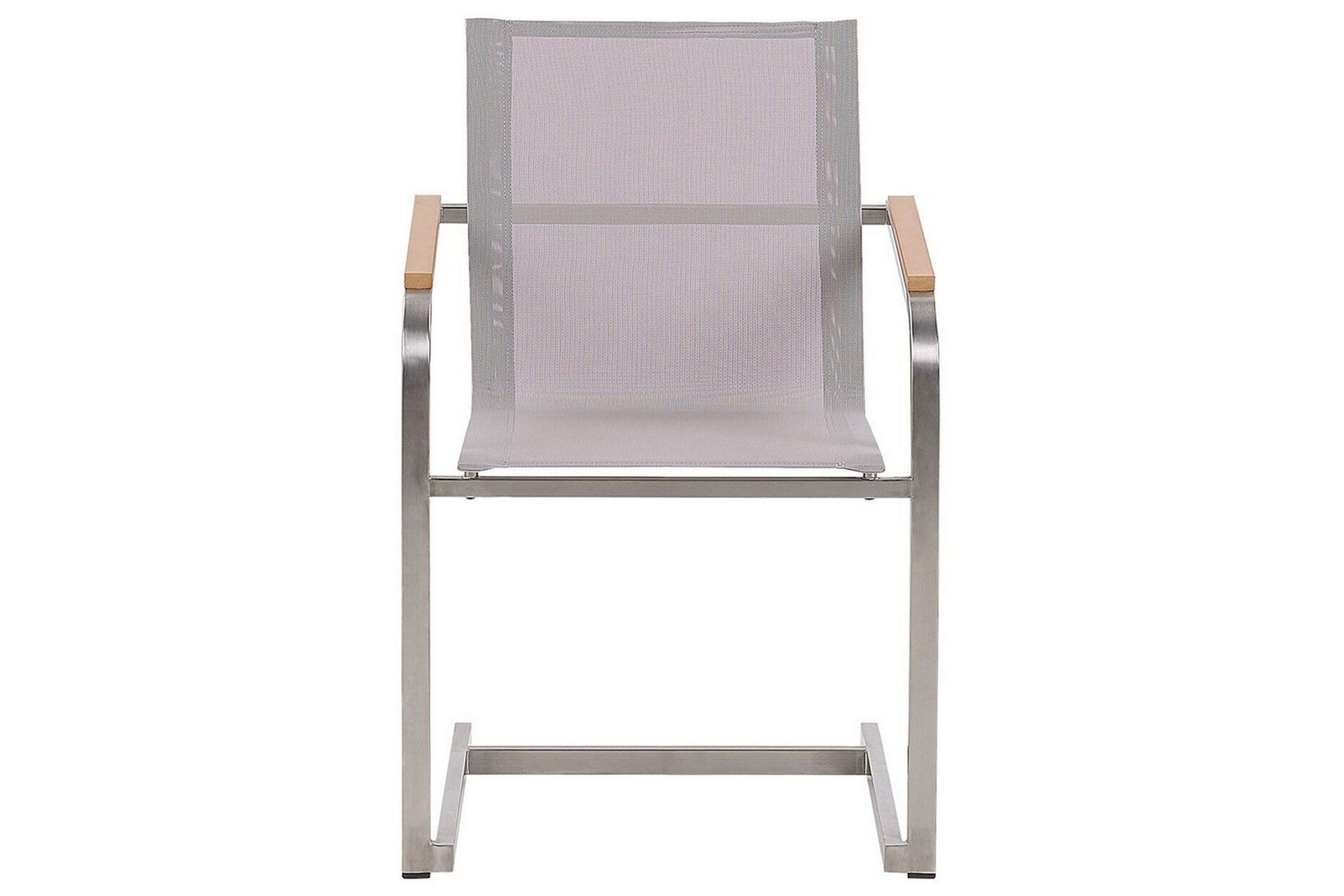 ZERVO Karmstol Utomhus 4 st Beige/Silver - Utemöbler - Balkong - Balkongmöbler - Balkongstolar