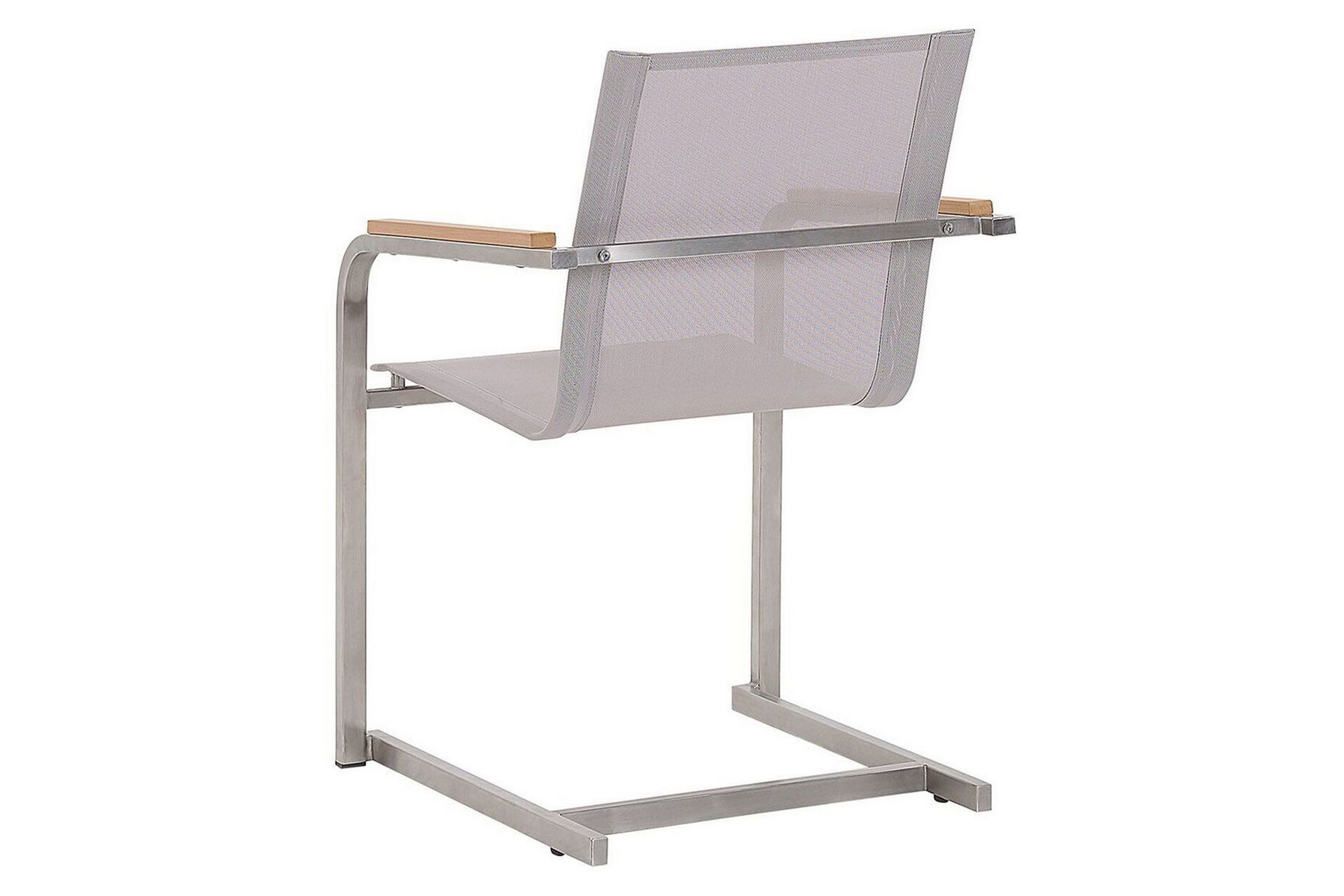 ZERVO Karmstol Utomhus 4 st Beige/Silver - Utemöbler - Balkong - Balkongmöbler - Balkongstolar