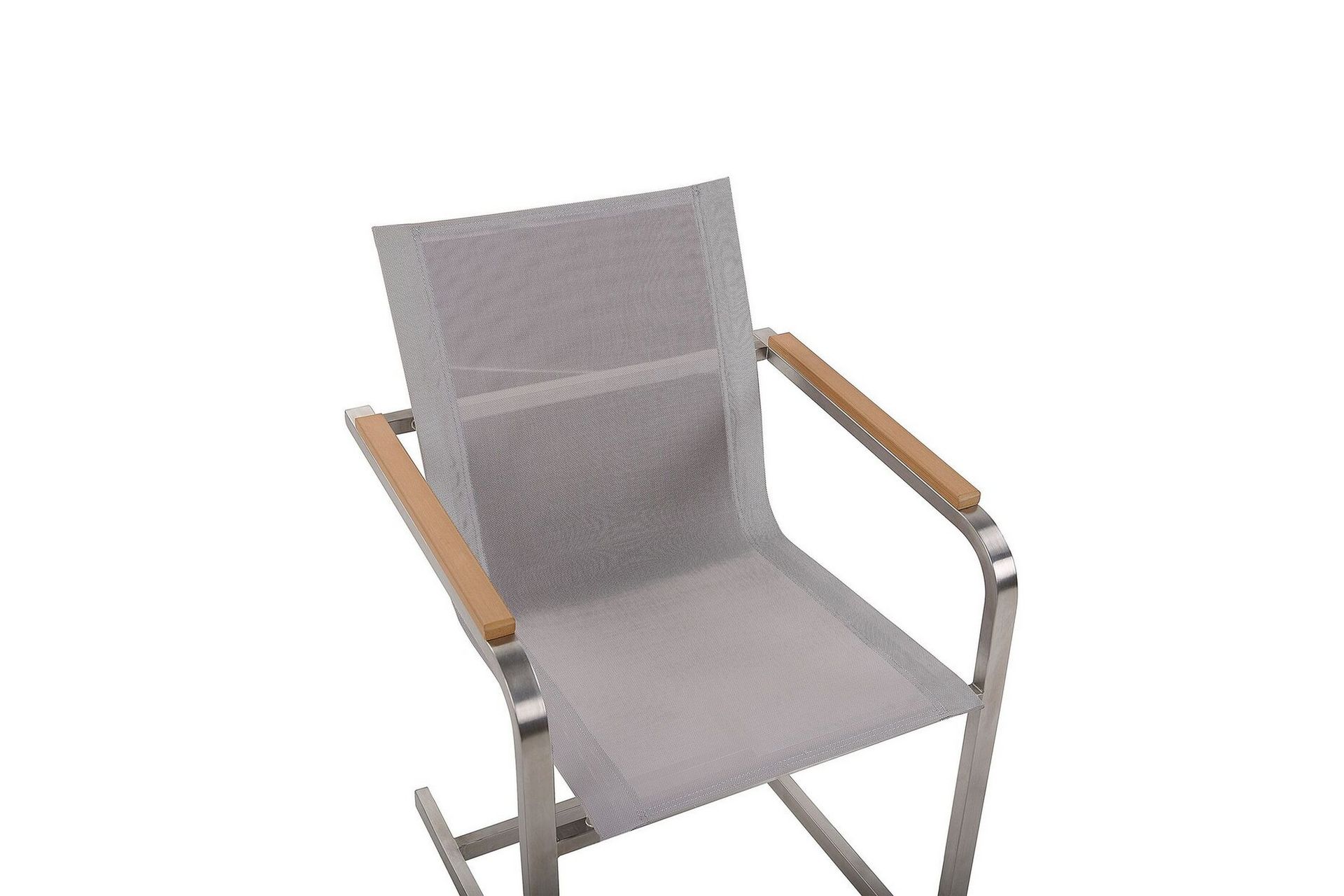 ZERVO Karmstol Utomhus 4 st Beige/Silver - Utemöbler - Balkong - Balkongmöbler - Balkongstolar