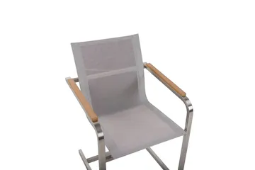 Zervo Karmstol Utomhus - Beige/Silver - Utemöbler - Balkong - Balkongmöbler - Balkongstolar