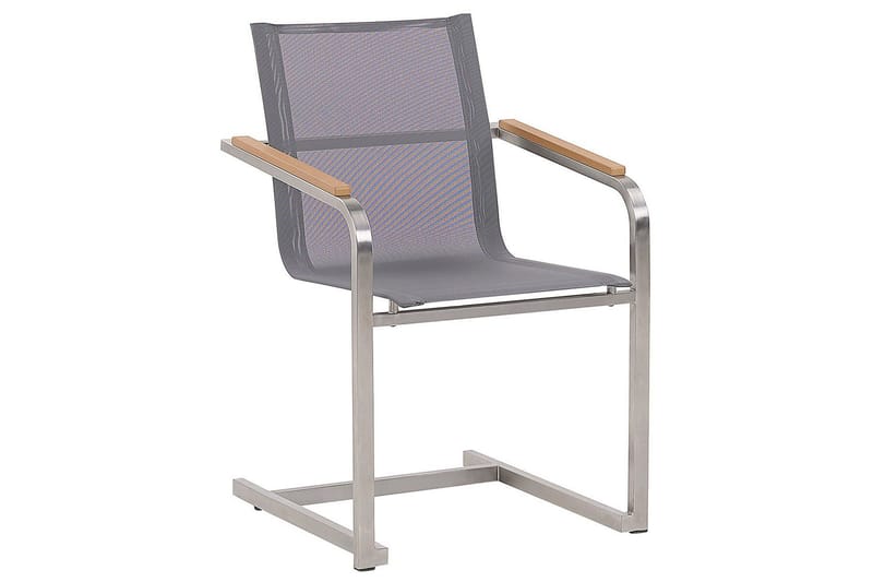 Zervo Karmstol Utomhus, Grå/Silver
