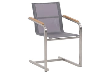 ZERVO Karmstol Utomhus  Grå/Silver