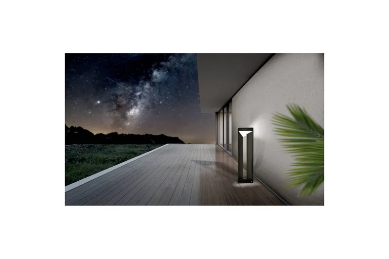 Golvlampa Utebelysning Eglo Nembro - Vit/Svart - Utemöbler - Balkong - Balkongbelysning