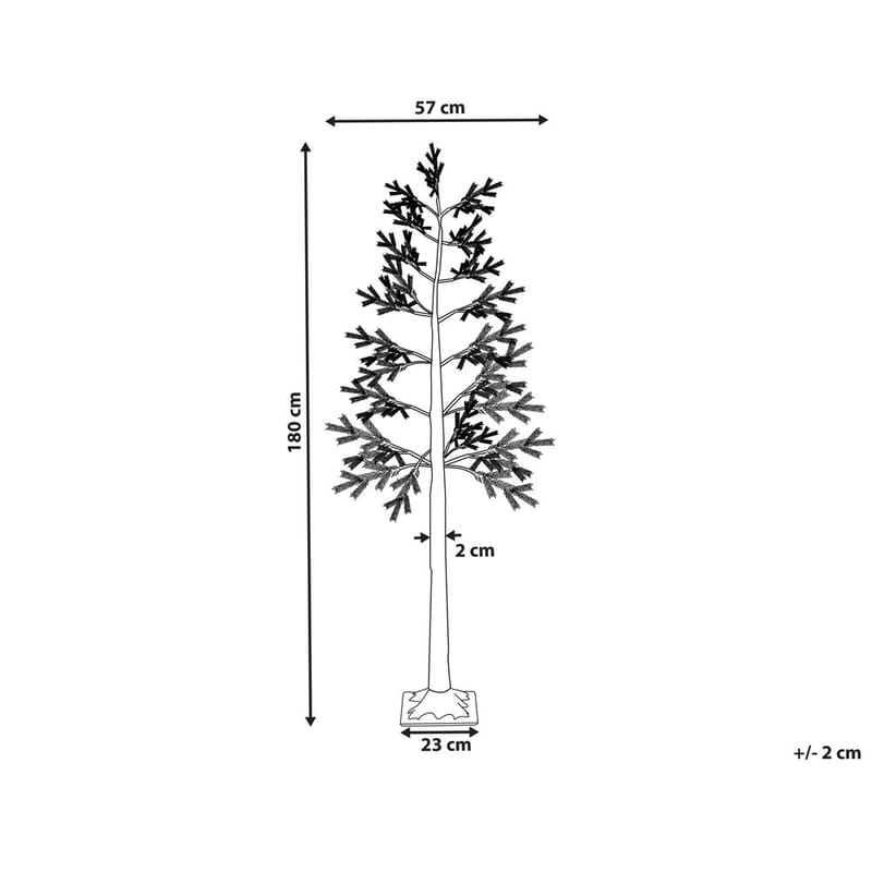 Juldekoration Utomhus Albioni - Vit, Grön/57x57x180 cm - Utemöbler - Balkong - Balkongbelysning