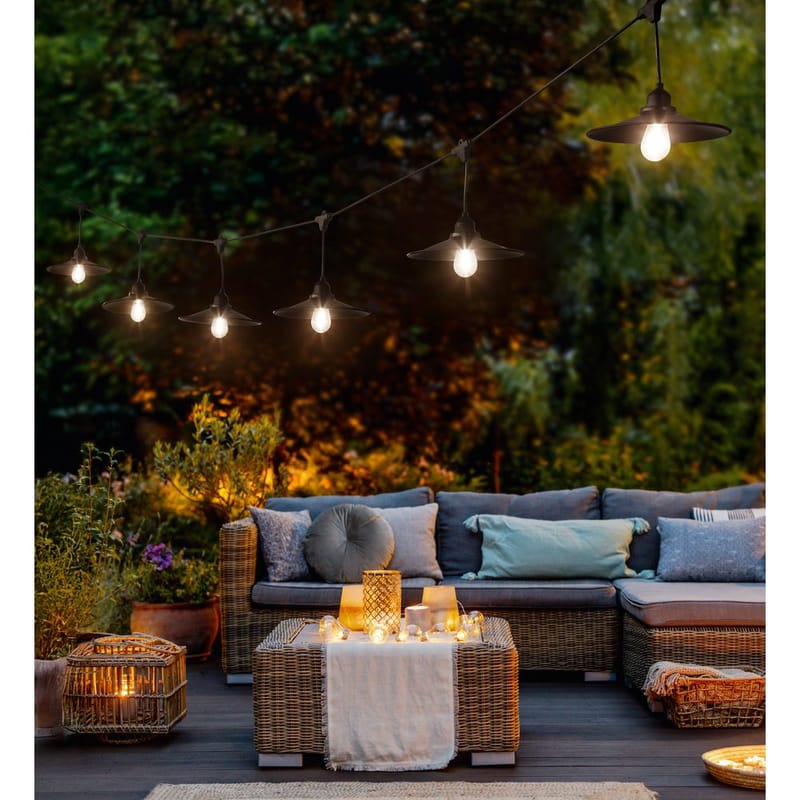 Ljusslinga Chain - Med skärm - Utemöbler - Balkong - Balkongbelysning