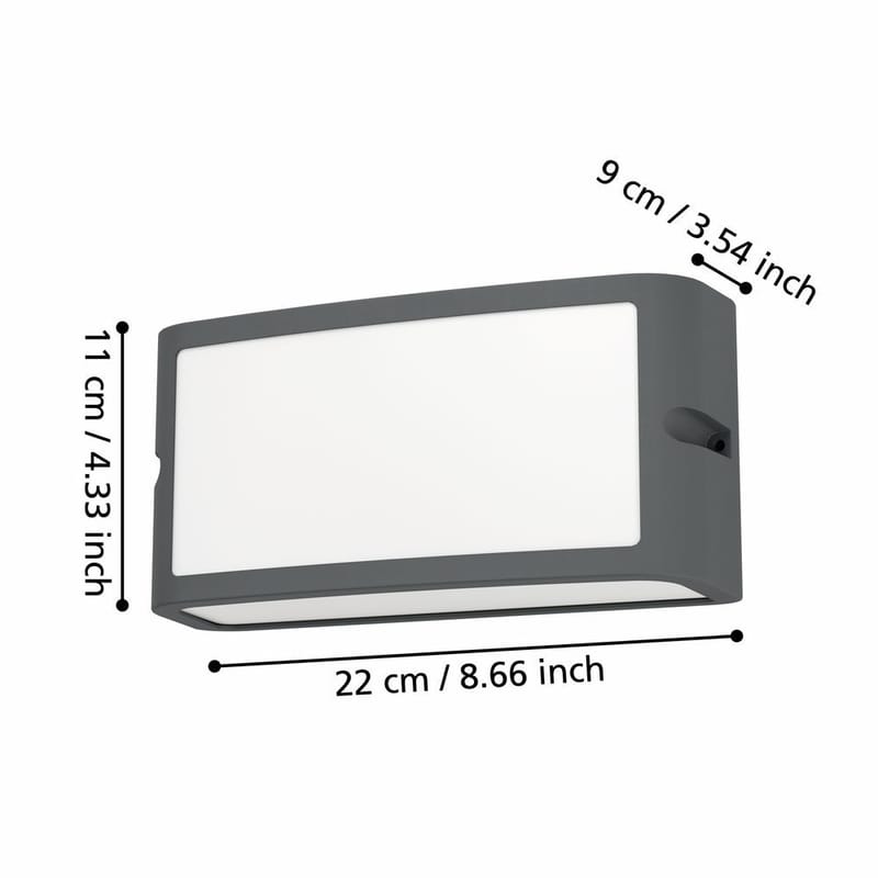 Utvändig vägglampa Camarda - Antracit - Belysning - Utomhusbelysning - Fasadbelysning