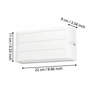 Utvändig vägglampa Camarda Vit - 11 cm - Belysning - Utomhusbelysning - Fasadbelysning