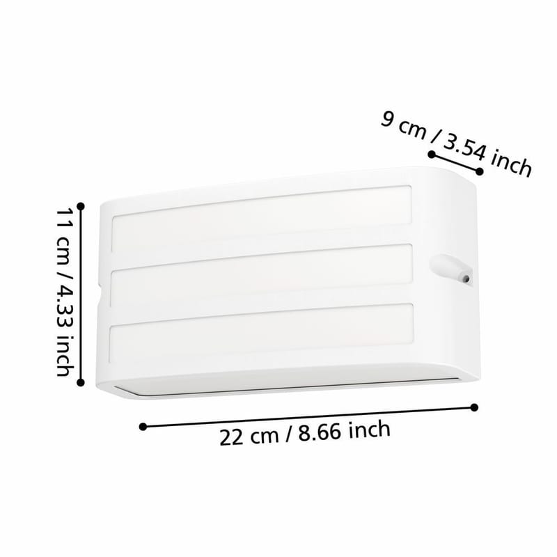 Utvändig vägglampa Camarda Vit - 11 cm - Belysning - Utomhusbelysning - Fasadbelysning