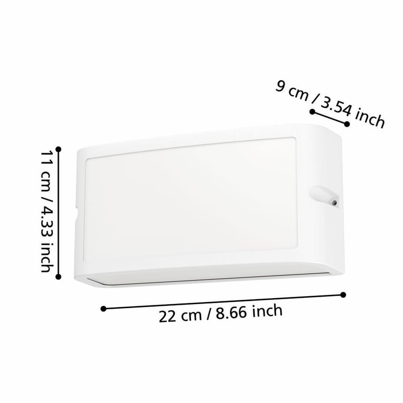 Utvändig vägglampa Camarda - Vit - Belysning - Utomhusbelysning - Fasadbelysning