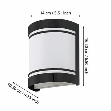 Utvändig vägglampa Cerno - 14 cm - Belysning - Utomhusbelysning - Fasadbelysning