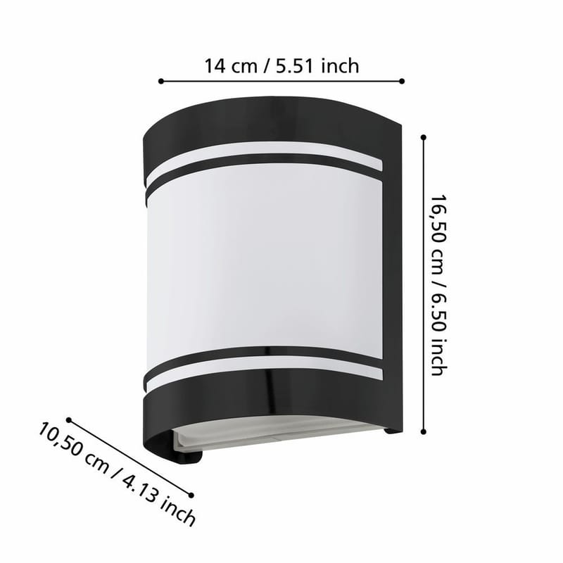 Utvändig vägglampa Cerno - 14 cm - Belysning - Utomhusbelysning - Fasadbelysning