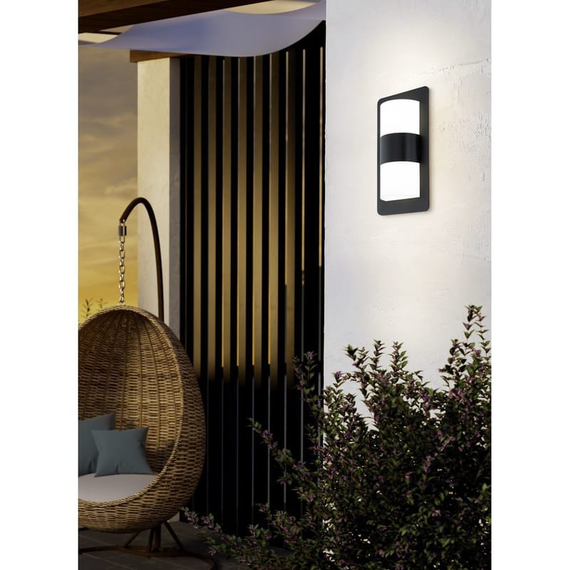 Utvändig vägglampa Cistierna - Antracit/Vit - Belysning - Utomhusbelysning - Fasadbelysning