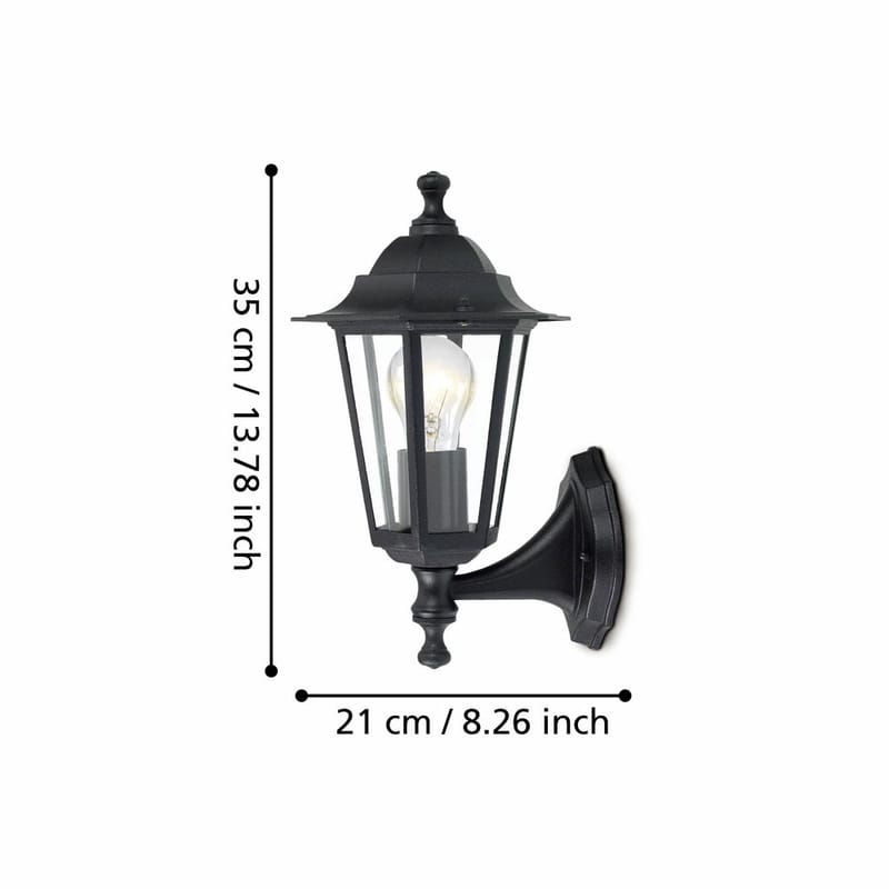 Utvändig vägglampa Laterna - Topmonterad - Utemöbler - Balkong - Balkongbelysning