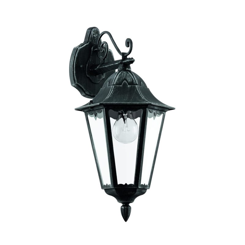 Utvändig vägglampa Navedo Nedåtriktad - Svart/Silverpatina - Belysning - Utomhusbelysning - Fasadbelysning