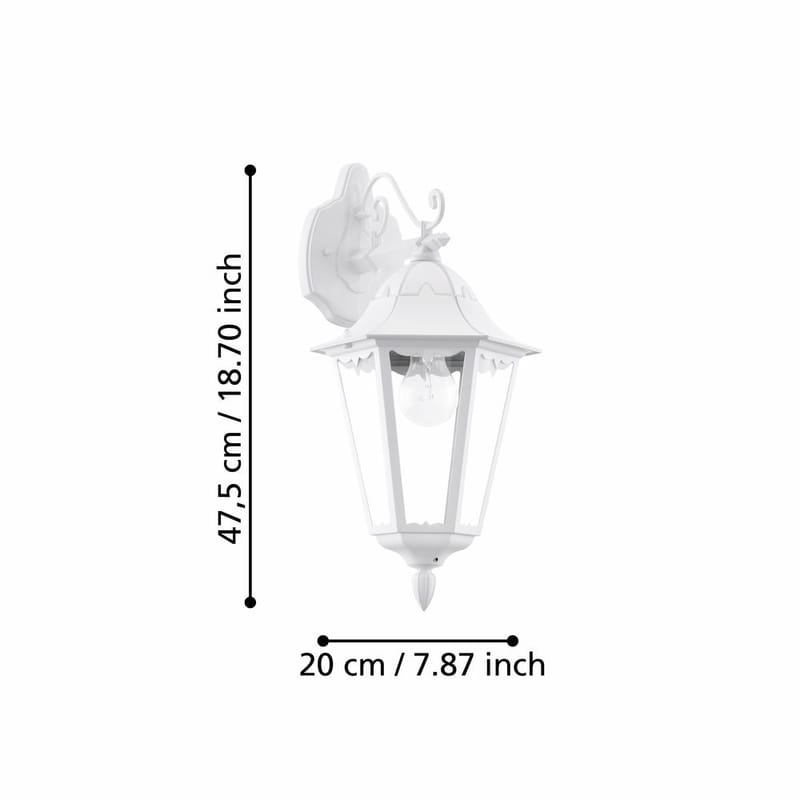 Utvändig vägglampa Navedo Nedåtriktad - Vit - Belysning - Utomhusbelysning - Fasadbelysning