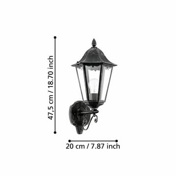 Utvändig vägglampa Navedo Topmonterad - 47,5 cm - Belysning - Utomhusbelysning - Fasadbelysning